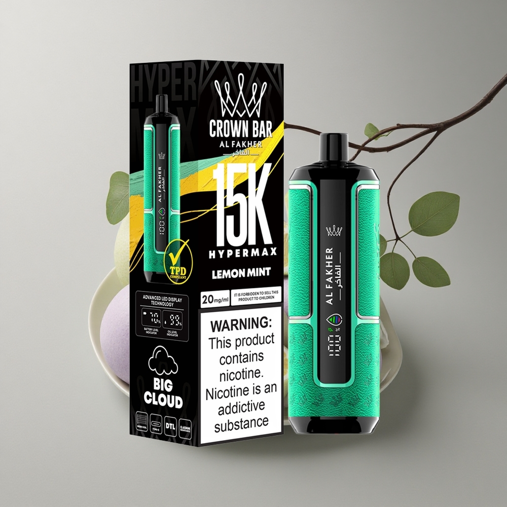 Al Fakher Crown Bar 15K Hypermax Menta Limón 22ml 600mAh 6mg Nicotina