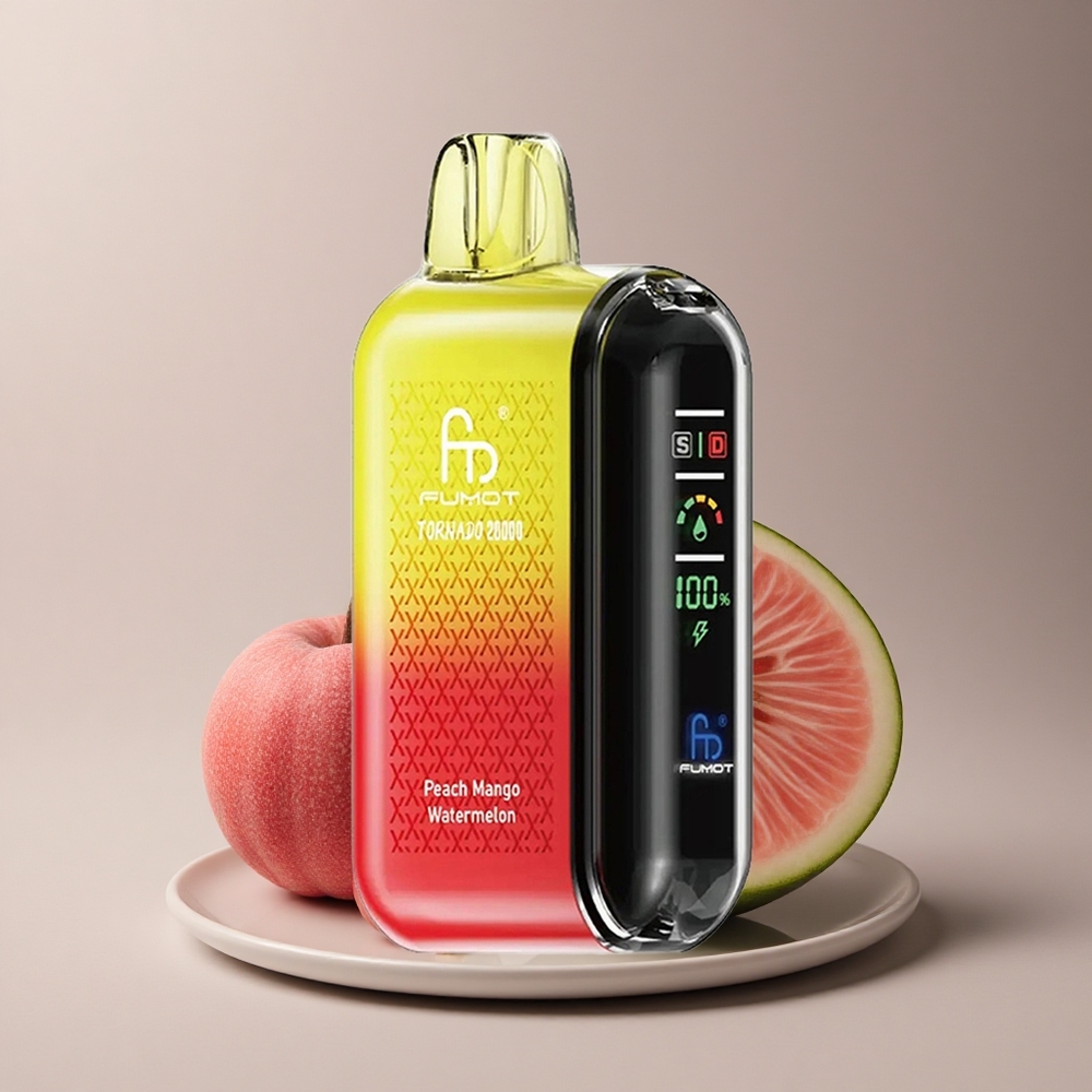 Fumot Tornado 20000 Puffs Durazno Mango Sandía con Dual Mesh y 850mAh