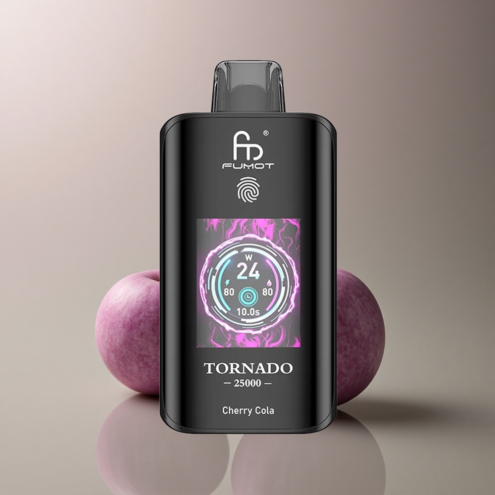 Fumot Tornado 25000 Puffs Cherry Cola HD Pantalla 700mAh 20ml Nicotina