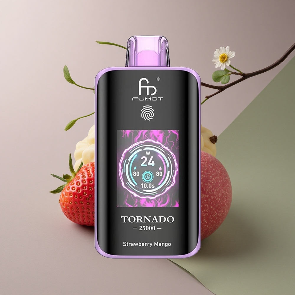 Fumot Tornado 25000 Puffs Fresa Mango HD Pantalla 700mAh