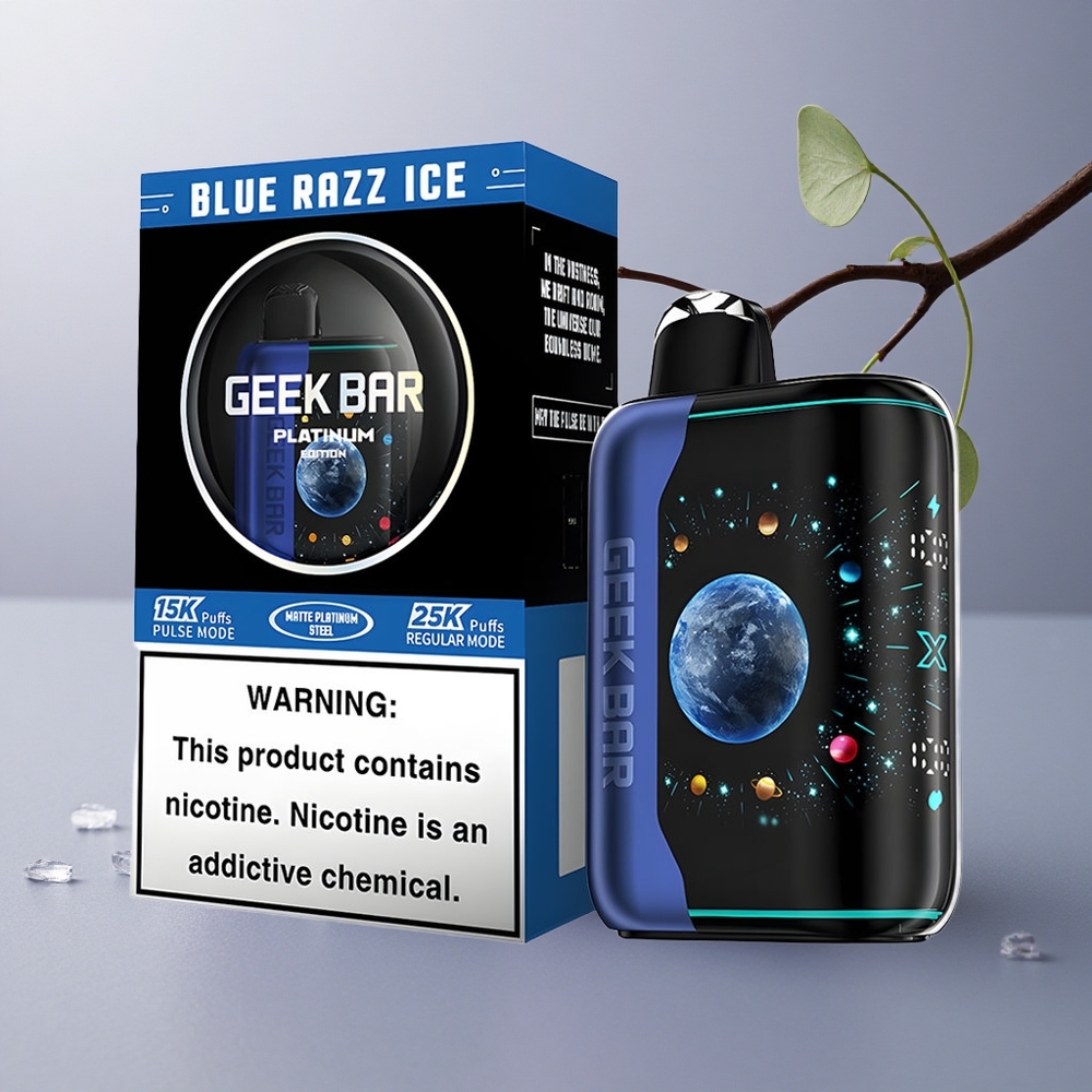 GEEK BAR Platinum Edition 25000 Puffs Azul Frambuesa Hielo con Dual Mesh y 2% nicotina