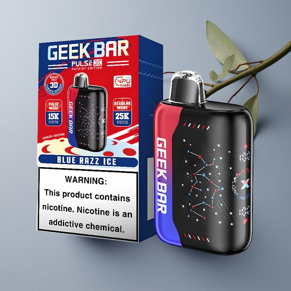 GEEK BAR Pulse X 25000 Puffs Edición Patriota con 18mL de Líquido y Nicotina 0-5%