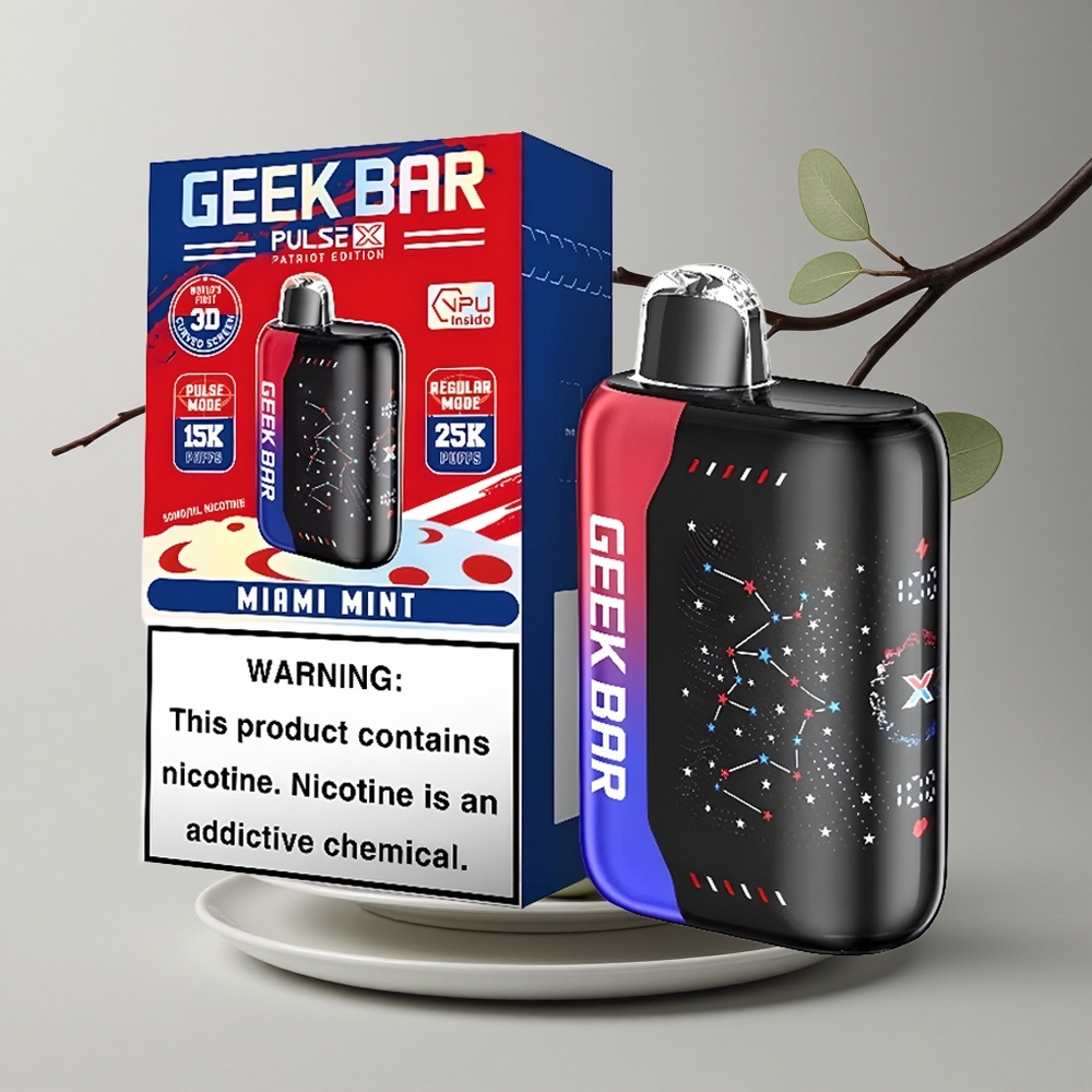 GEEK BAR Pulse X 25000 Puffs Edición Patriota con 18mL de Líquido y Nicotina 0-5%