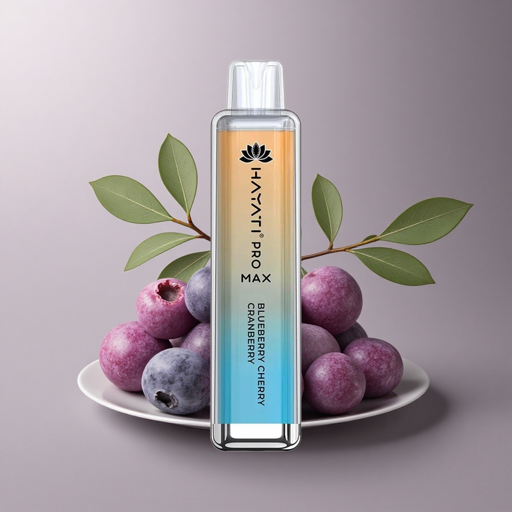 Hayati Pro Max 4000 Puffs Arándano Cereza Arándano Azul con 5% Nicotina y 1400mAh