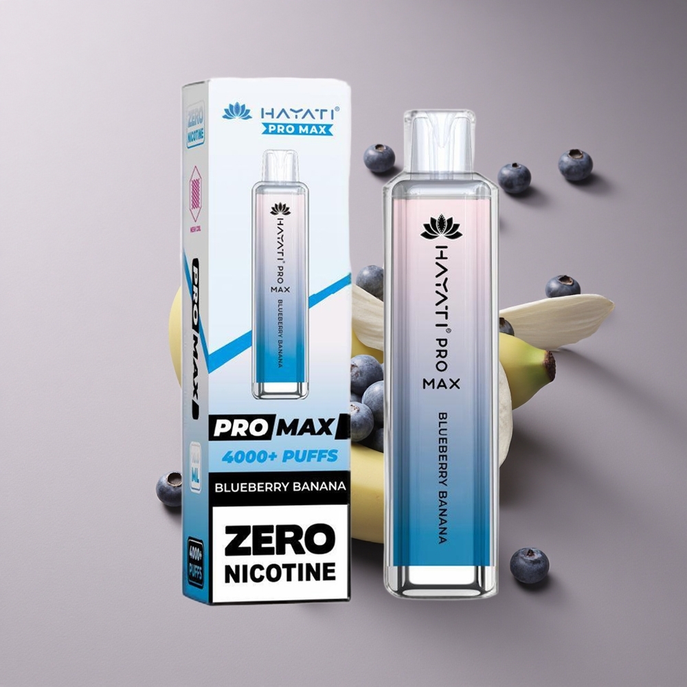 Hayati Pro Max 4000 Puffs Plátano Arándano con 5% Nicotina y 1400mAh