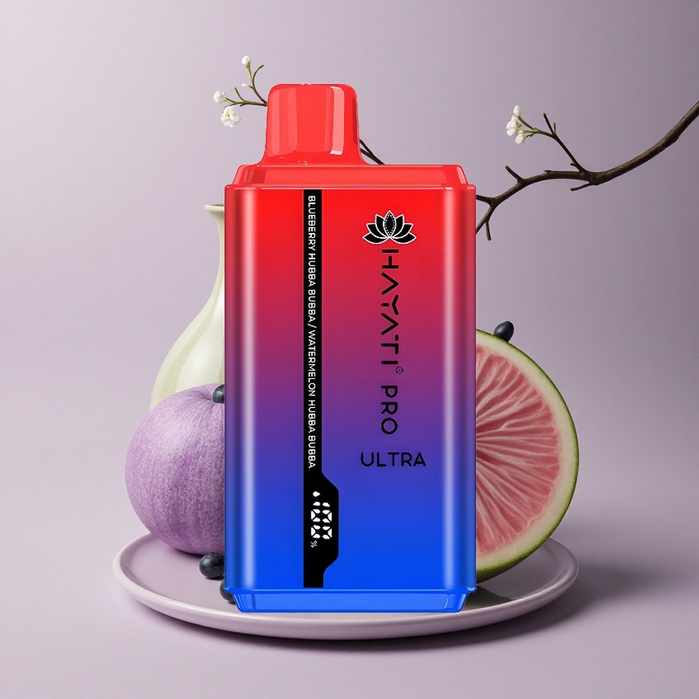 Hayati Pro Ultra 15000 Puffs Arándano Hubba Bubba Sandía Hubba Bubba 850mAh 24ml 2% Nicotina