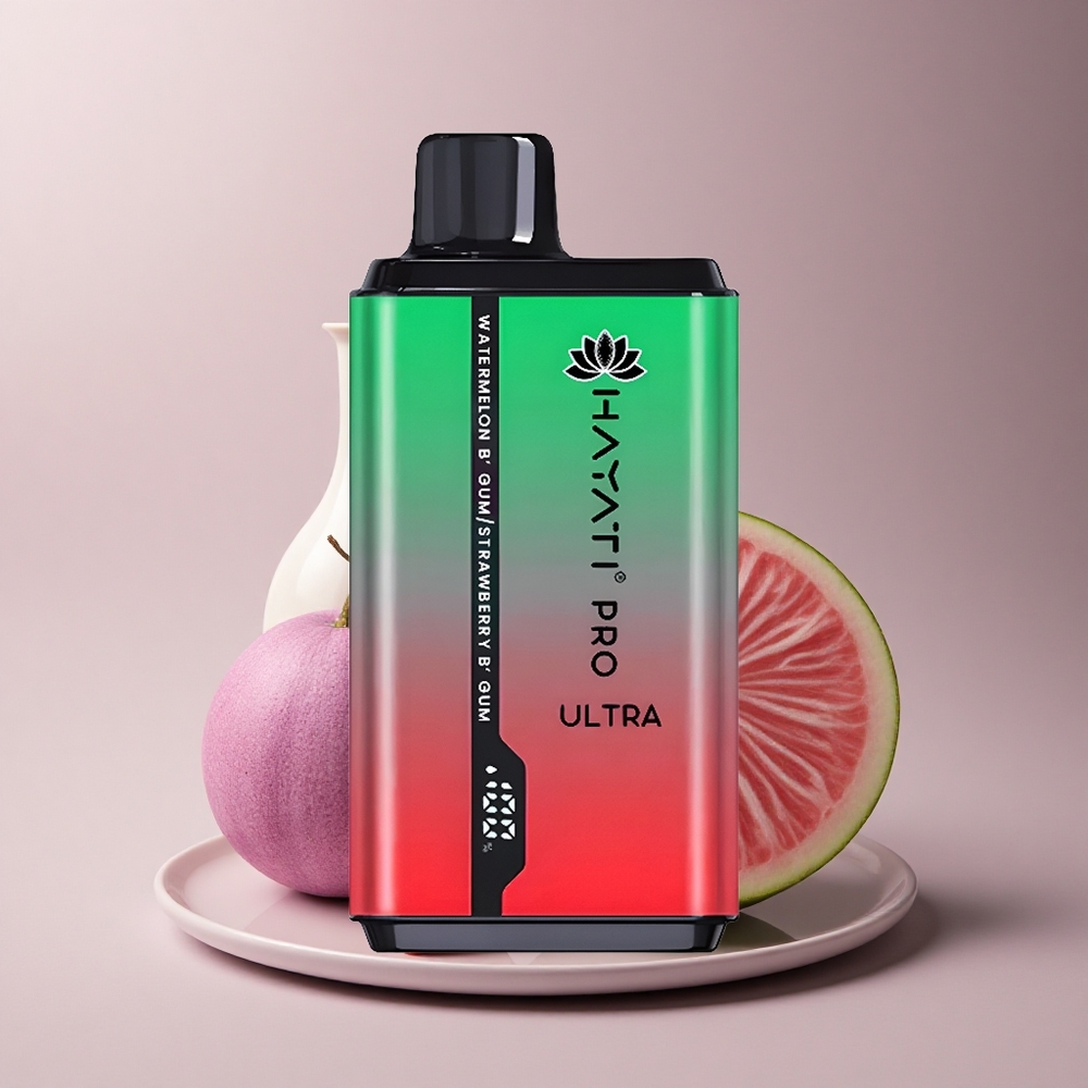 Hayati Pro Ultra 15000 Puffs Chicle de Sandía y Fresa 850mAh 2% Nicotina